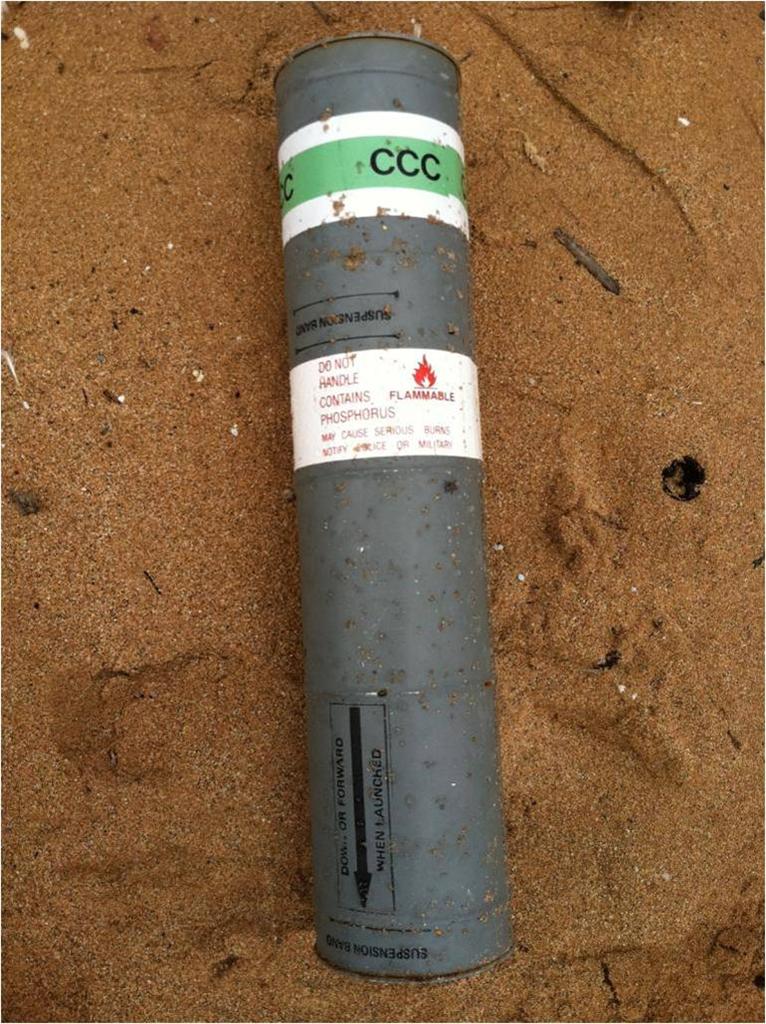 UXO News Wire Service (UXO Blog): Marine Flare Found on Beach